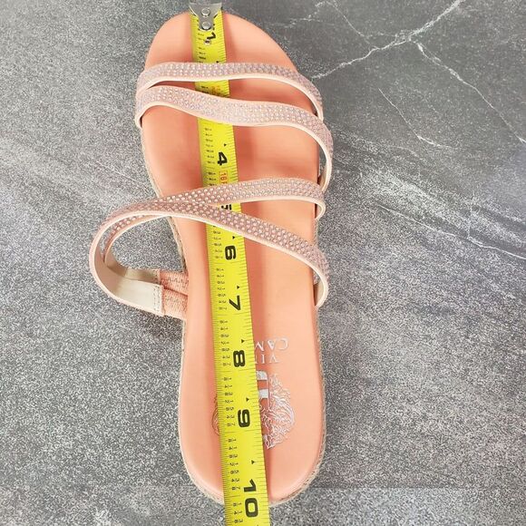 Vince Camuto Shoes Womens 8.5 M Pink Rhinestones Strappy Slide Sandals Rallsan - Picture 11 of 13